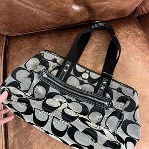 Coach Black and Gray Women's Tote Bag